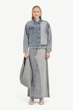 Maison Margiela 5-pocket Denim Long Skirt Blue | USA_MM38752