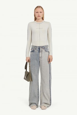 Maison Margiela 5-pocket Denim Trousers Grey | USA_MM81351