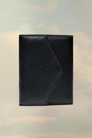Maison Margiela Accordion Fold Leather Wallet Black | USA_MM51743
