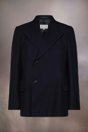 Maison Margiela Barathea Wool Suit Jacket Black | USA_MM75119