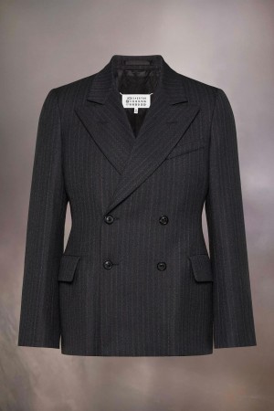 Maison Margiela Barathea Wool Suit Jacket Black | USA_MM17442