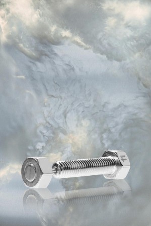 Maison Margiela Bolt And Nut Screw Earring Silver | USA_MM81399