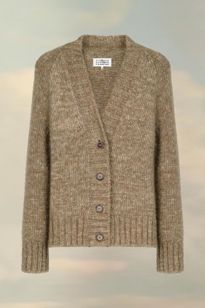 Maison Margiela Botanical Dye Cardigan Brown | USA_MM11674