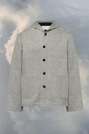 Maison Margiela Broken Twill Button Jacket Grey | USA_MM29495
