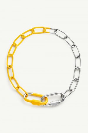 Maison Margiela Carabiner Necklace Silver Gold | USA_MM30177