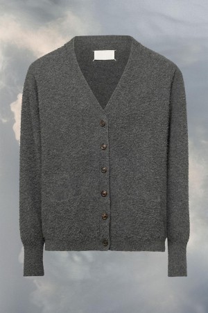 Maison Margiela Cashmere Knit Cardigan Grey | USA_MM25670