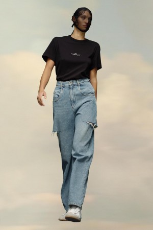 Maison Margiela Denim Jeans With Slash Details Blue | USA_MM26683