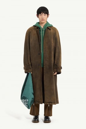 Maison Margiela Denim Trench Coat Brown | USA_MM35169
