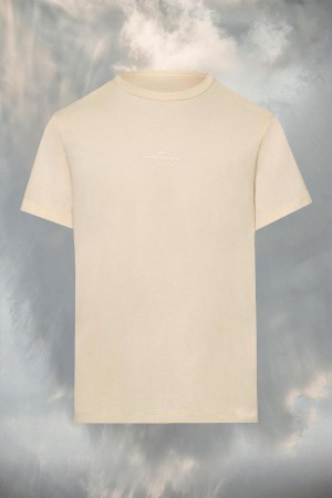 Maison Margiela Distorted Logo T-shirt Beige | USA_MM96770