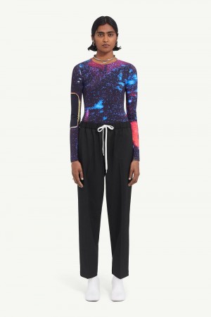 Maison Margiela Drawstring Tailored Trousers Black | USA_MM74158