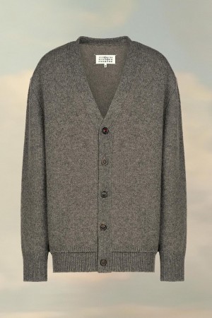 Maison Margiela Elbow Patch Cardigan Grey | USA_MM17655