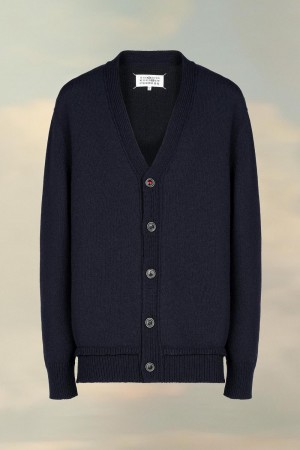 Maison Margiela Elbow Patch Cardigan Navy | USA_MM17014