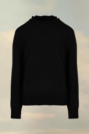 Maison Margiela Elbow Patch Sweater Black | USA_MM59633