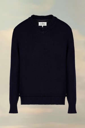 Maison Margiela Elbow Patch Sweater Black | USA_MM39674