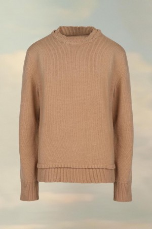 Maison Margiela Elbow Patch Sweater Brown | USA_MM57659