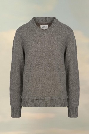 Maison Margiela Elbow Patch Sweater Grey | USA_MM52212
