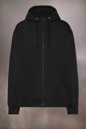 Maison Margiela Embroidered Logo Hoodie Black | USA_MM51960