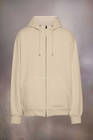 Maison Margiela Embroidered Logo Hoodie Khaki | USA_MM87012
