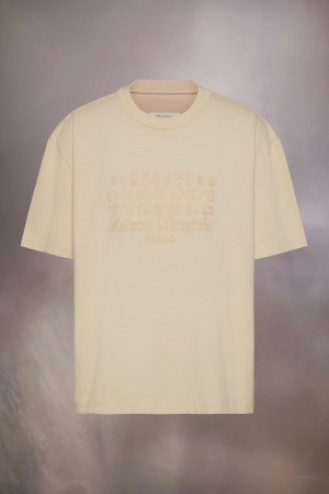 Maison Margiela Embroidered Logo T-shirt Brown | USA_MM35711