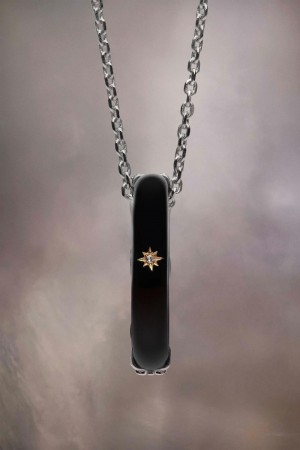 Maison Margiela Enamel Necklace Black | USA_MM51698