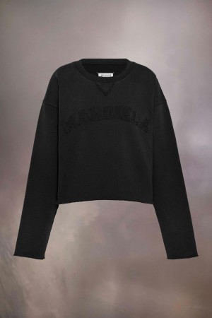 Maison Margiela Firm Fleece Sweatshirt Black | USA_MM53557