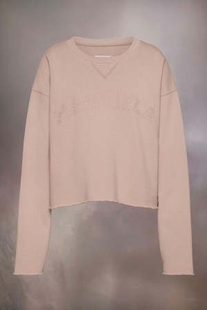 Maison Margiela Firm Fleece Sweatshirt Pink | USA_MM66901