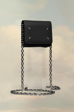 Maison Margiela Four Stitches Chain Wallet Black | USA_MM25054