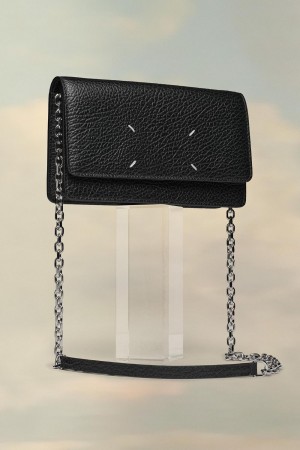 Maison Margiela Four Stitches Chain Wallet Black | USA_MM40250