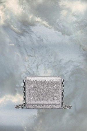 Maison Margiela Four Stitches Chain Wallet Small Silver | USA_MM18380