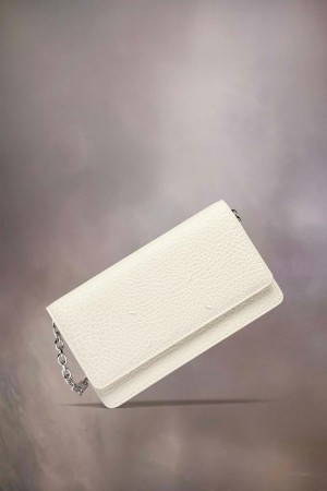 Maison Margiela Four Stitches Chain Wallet White | USA_MM21573