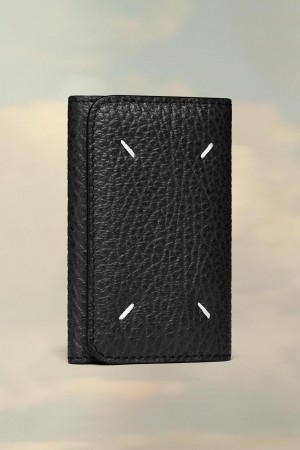 Maison Margiela Four Stitches Key Holder Black | USA_MM11350