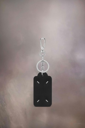 Maison Margiela Four Stitches Keyring Black White | USA_MM21895