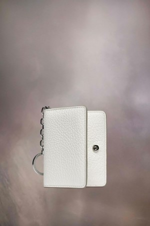 Maison Margiela Four Stitches Keyring Cardholder White | USA_MM23215