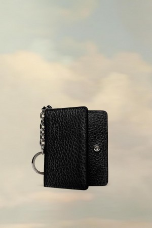 Maison Margiela Four Stitches Keyring Cardholder Black | USA_MM39111