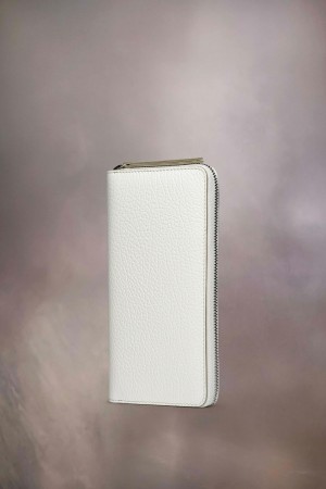 Maison Margiela Four Stitches Zip-around Wallet White | USA_MM10718