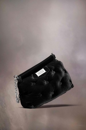 Maison Margiela Glam Slam Classique Small Velvet Black | USA_MM58582