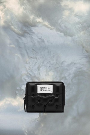 Maison Margiela Glam Slam Embroidered Wallet Small Black | USA_MM55066