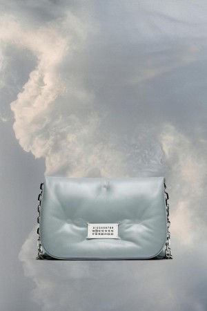 Maison Margiela Glam Slam Flap Small Light Blue | USA_MM76221