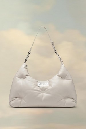 Maison Margiela Glam Slam Hobo Medium White | USA_MM59475