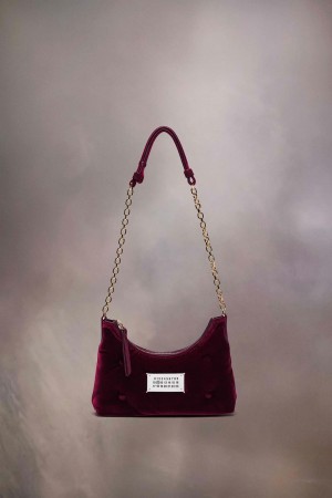 Maison Margiela Glam Slam Hobo Micro Velvet Red | USA_MM98810