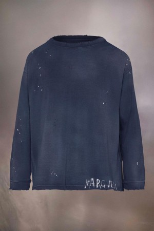 Maison Margiela Handwritten Logo Top Blue | USA_MM14587