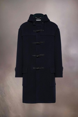 Maison Margiela Hooded Wool Coat Black | USA_MM69267