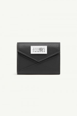 Maison Margiela Japanese 6 Flap Wallet Black | USA_MM28100