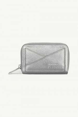 Maison Margiela Japanese 6 Zip Around Wallet Silver | USA_MM34284