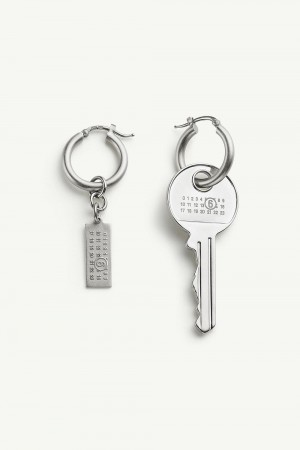 Maison Margiela Key Earrings Silver | USA_MM10735