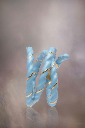Maison Margiela Laces Ring Blue | USA_MM65391