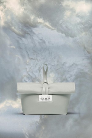 Maison Margiela Leather Clutch Light Blue | USA_MM76569