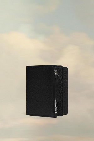 Maison Margiela Leather Flap Wallet Black | USA_MM69996