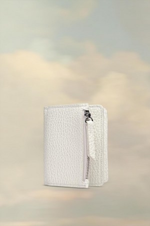 Maison Margiela Leather Flap Wallet White | USA_MM48023