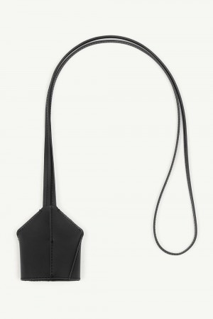 Maison Margiela Leather Key Ring Black | USA_MM13298